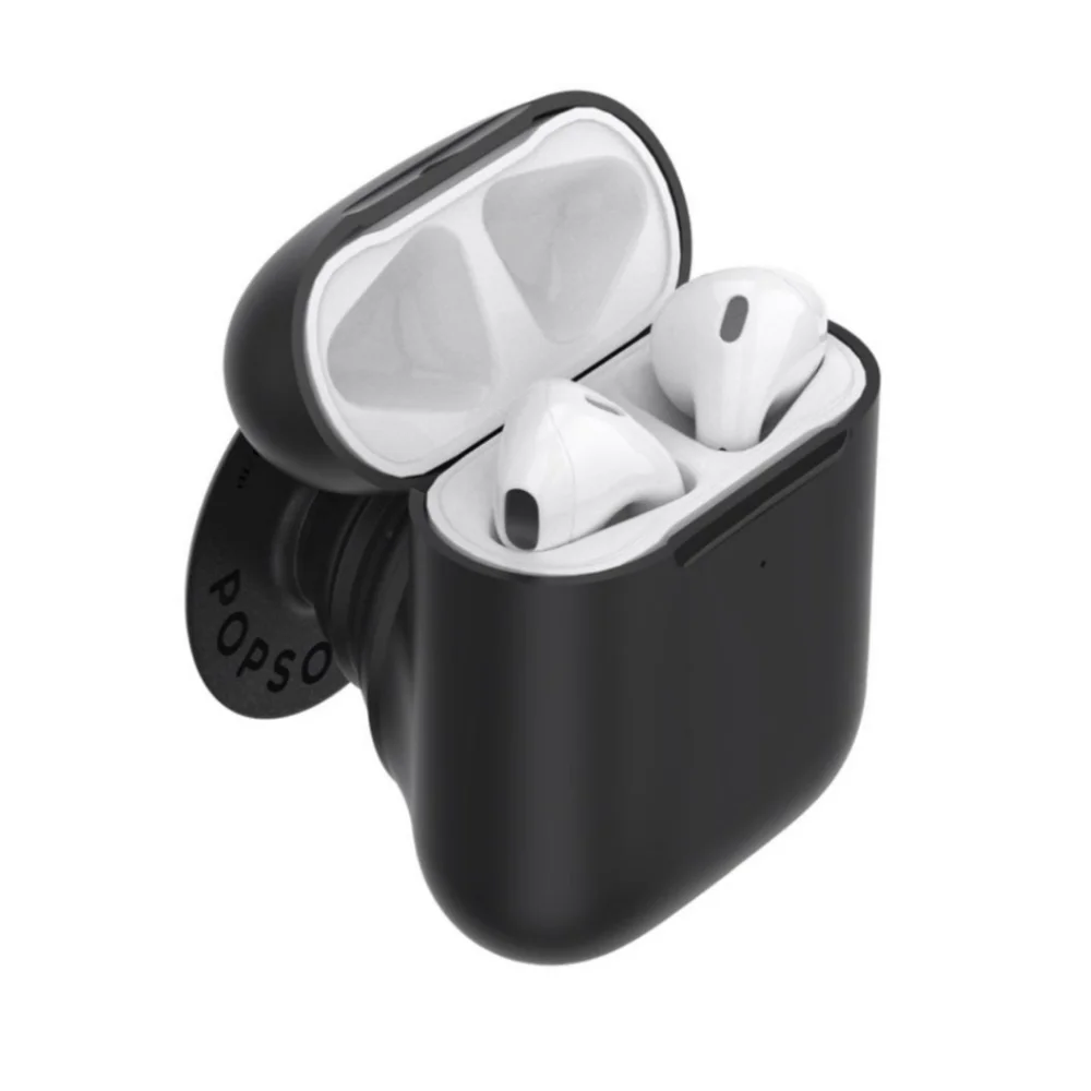 Popsocket - Black AirPods Case PopGrip & Metal PopChain